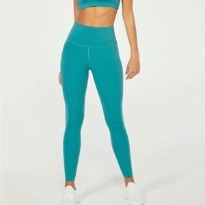 ELLIE || Scalloped Ankle Legging in North Sea Green/Blue - SZ XS